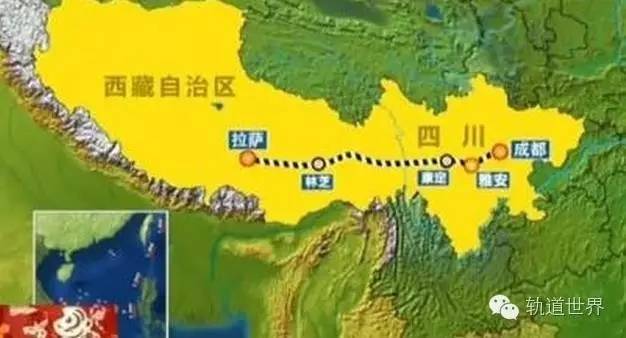川藏铁路示意图
