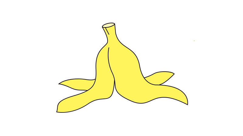 香蕉皮简笔画步骤