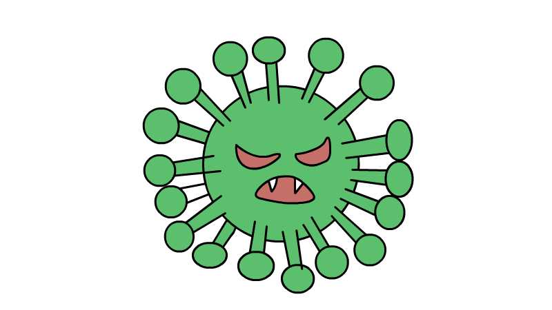 新型冠状病毒简笔画教程
